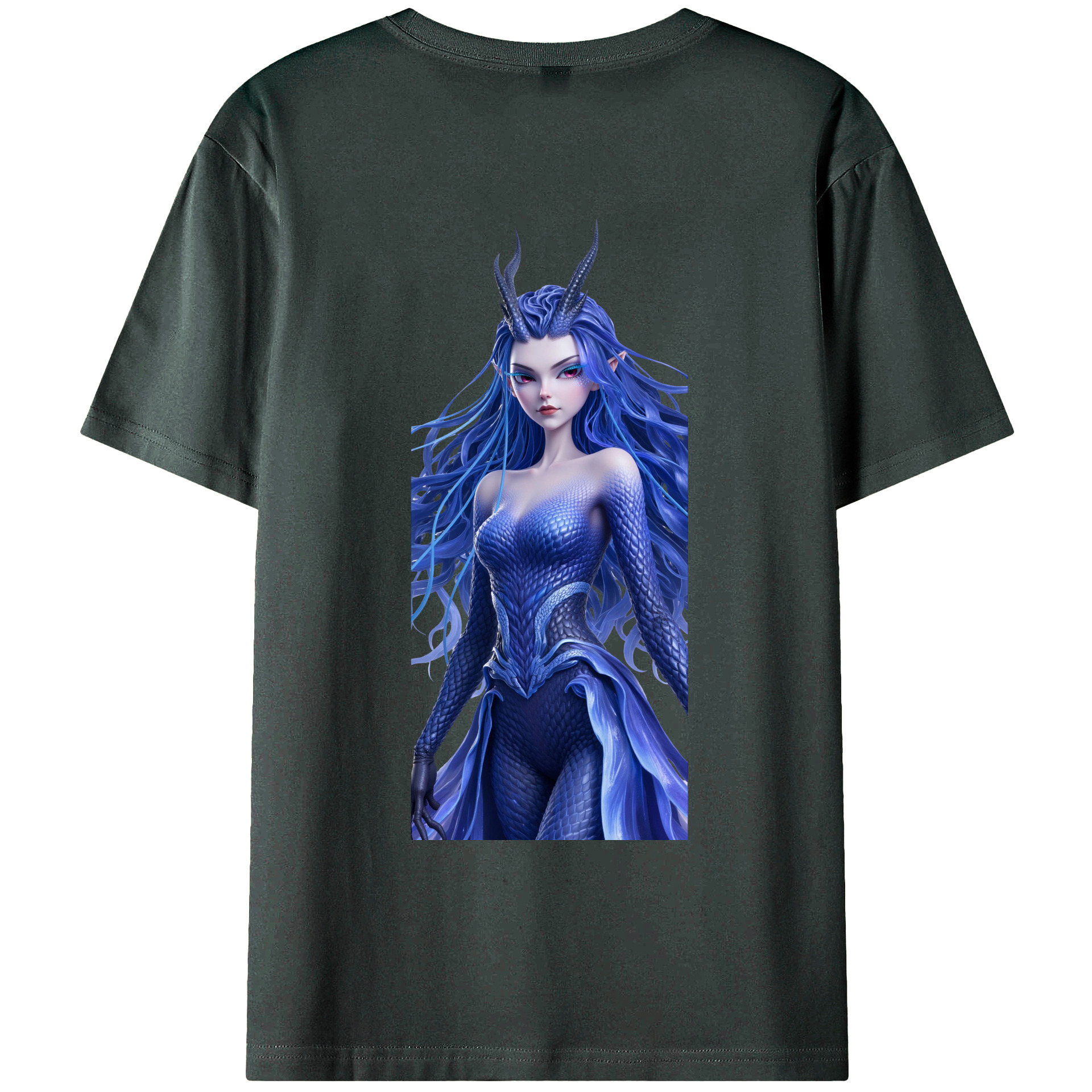 （画像用） Ne Zha 2 ナタ 魔童の大暴れ 綿100％ メンズ半袖Tシャツ（バックプリント） 通気性